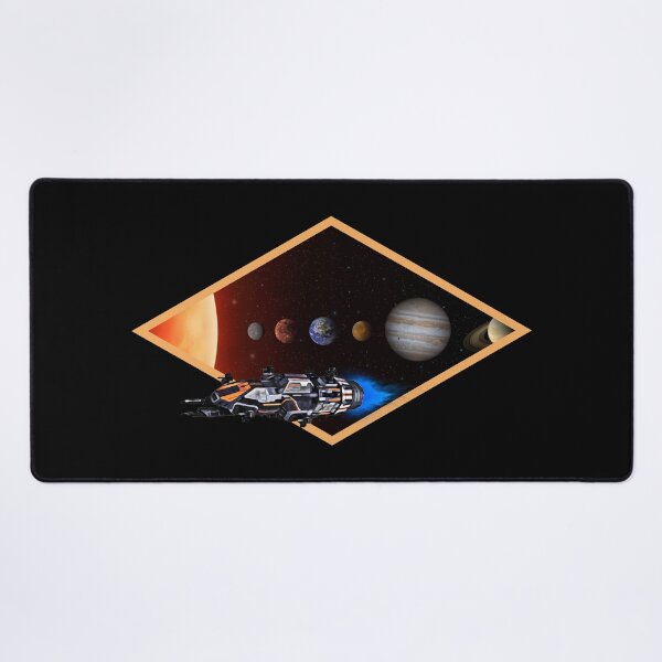Rocinante - Système Solaire - Noir - Sci-Fi Tapis de souris XXL