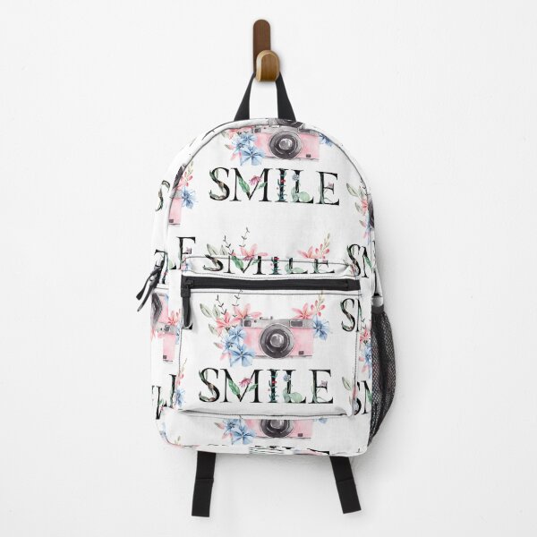 Item preview, Retro Pink and Blue Flower Camera - Smile! designed and sold by CreativNode.