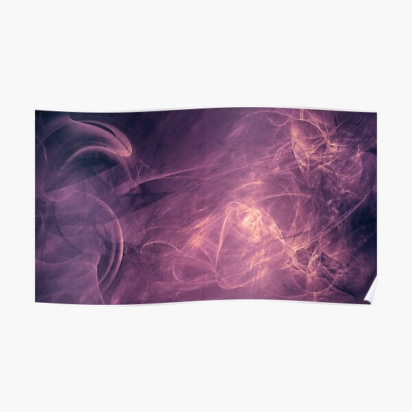 purple alien space dreams composite abstract background Poster