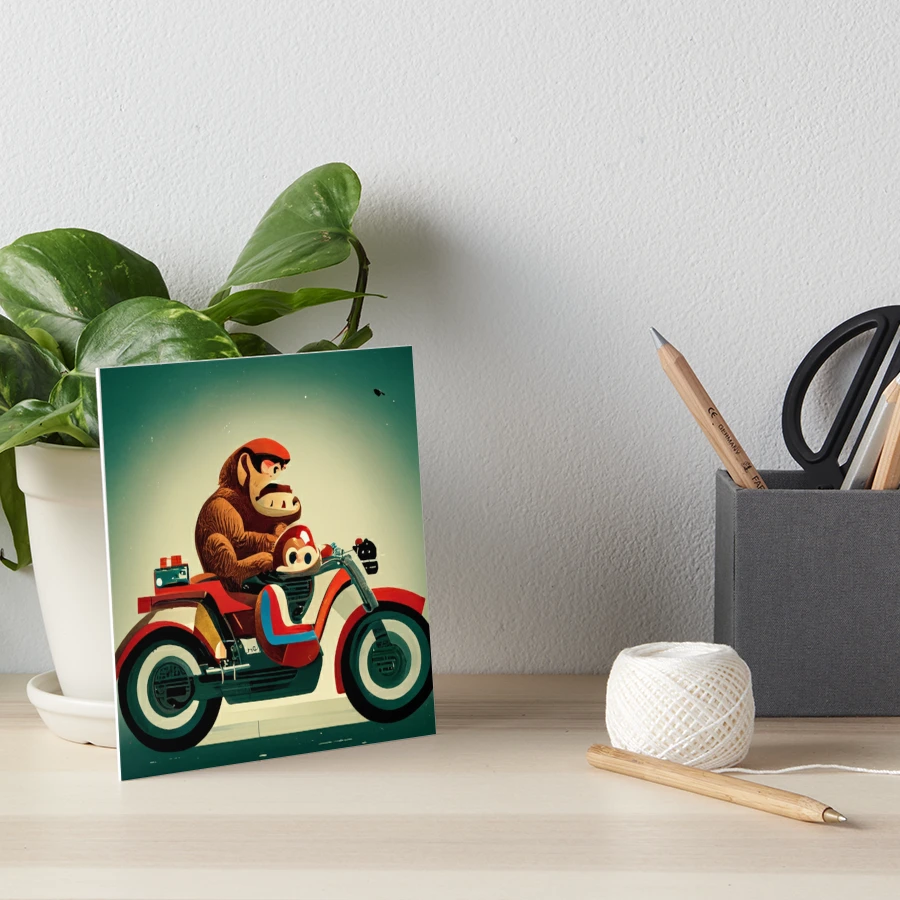 Donkey Kong & Mario bikers Art Board Print by The-Diamond-Art