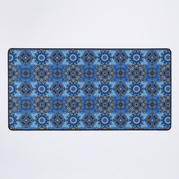 Item preview, Blue mandala patchwork seamless pattern designed and sold by AleFairyland.