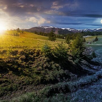 Artwork thumbnail, snowy tops of carpathians in springtime by mike-pellinni