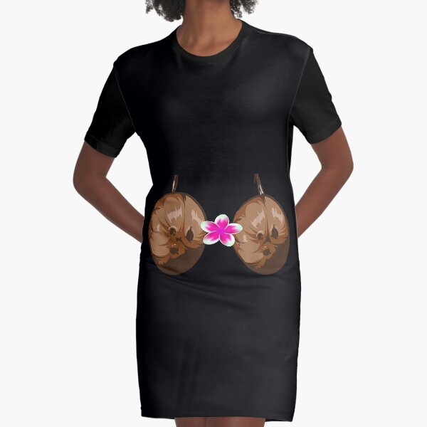 Hawaiian Coconut Bra Funny Cool Halloween Costume Gift Women | Sticker