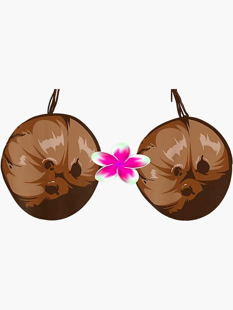 Funny Coconut Summer Coconuts Bra Funny Halloween Summer Sticker for Sale  by quickhandlebar5