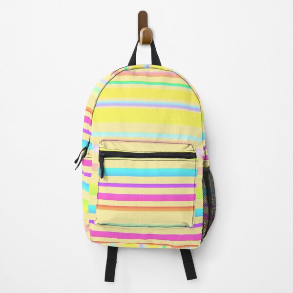 Item preview, Pastel yellow multicolor pattern | Pastel yellow line pattern designed and sold by lausn.