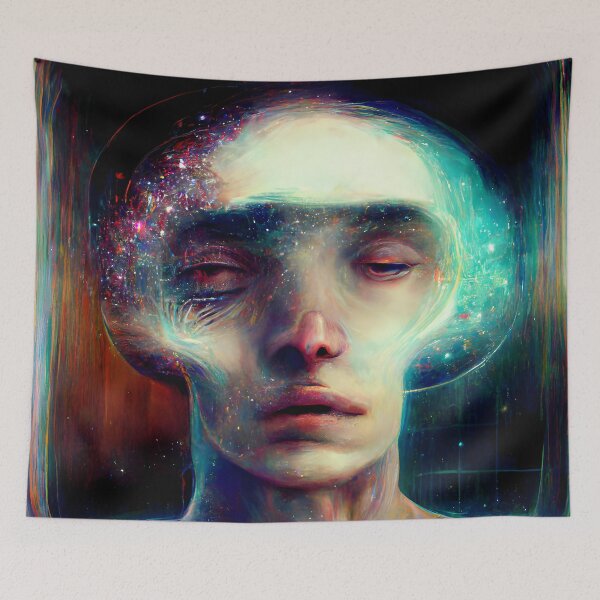 Item preview, Transcendent Consciousness Abstract Portrait designed and sold by MythicPrompts.