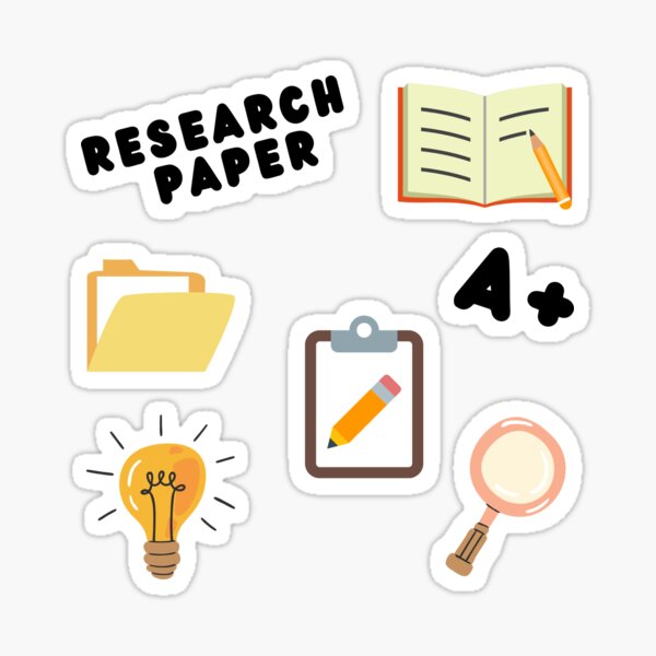 "Research paper aesthetic" Sticker for Sale by creativefounder Redbubble