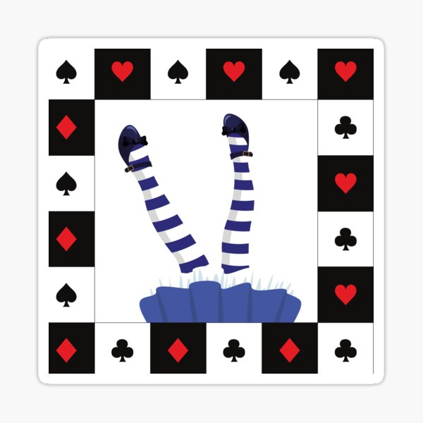 "Alice in Wonderland" Sticker for Sale by aiasmimalmeida Redbubble