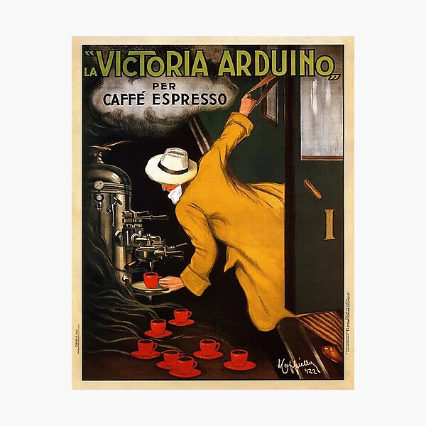 Item preview, Vintage Poster - Italy - Coffee - Victoria Arduino,La Victoria Arduino - Coffee Maker - Caffé Espresso designed and sold by TeeARTHY.