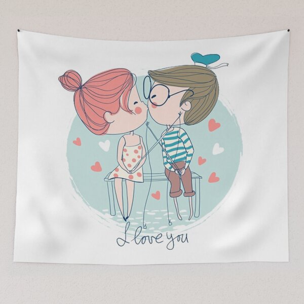Item preview, Cute Couple's Love Story in a Snapshot designed and sold by trendarmy.