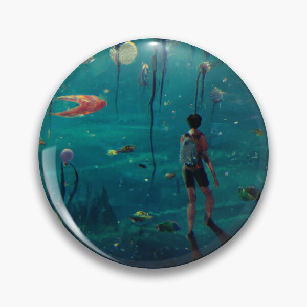 Item preview, A Person Walking in the Ocean Underwater Full of Aquatic Creators designed and sold by Parag's Travel Shop.