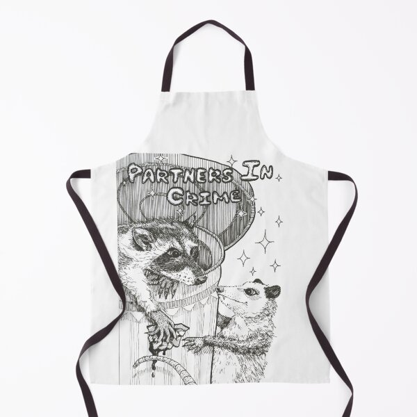 Item preview, Partners In Crime Raccoon and Opossum Pen and Ink Drawing by Chalkley Matlack designed and sold by ChalkleyMatlack.