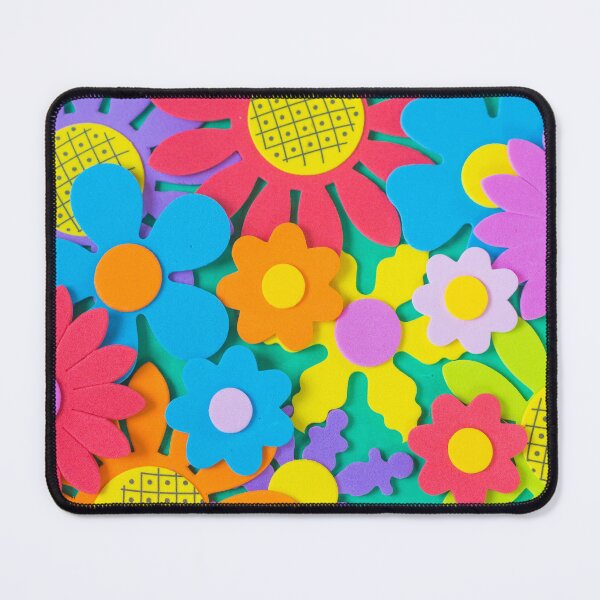 Item preview, colorful paper flowers as a texture designed and sold by Nicole Bleck.