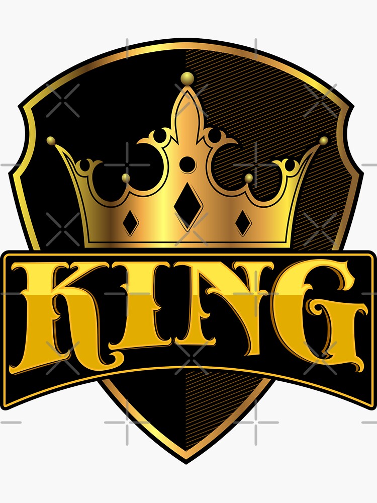 gold king crown Sticker