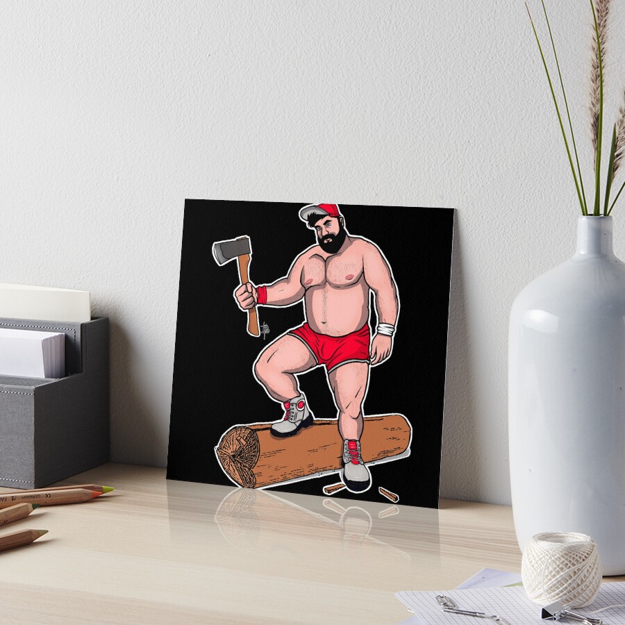 Bear Lumberjack Art Board Print for Sale by Chub Nation