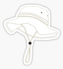 bucket hat outline Sticker
