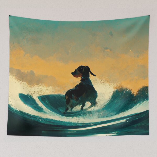 Item preview, Dramatic Beach Dachshund designed and sold by MilesJager.