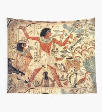 Ancient Egyptian Couple Hunting Wall Tapestry