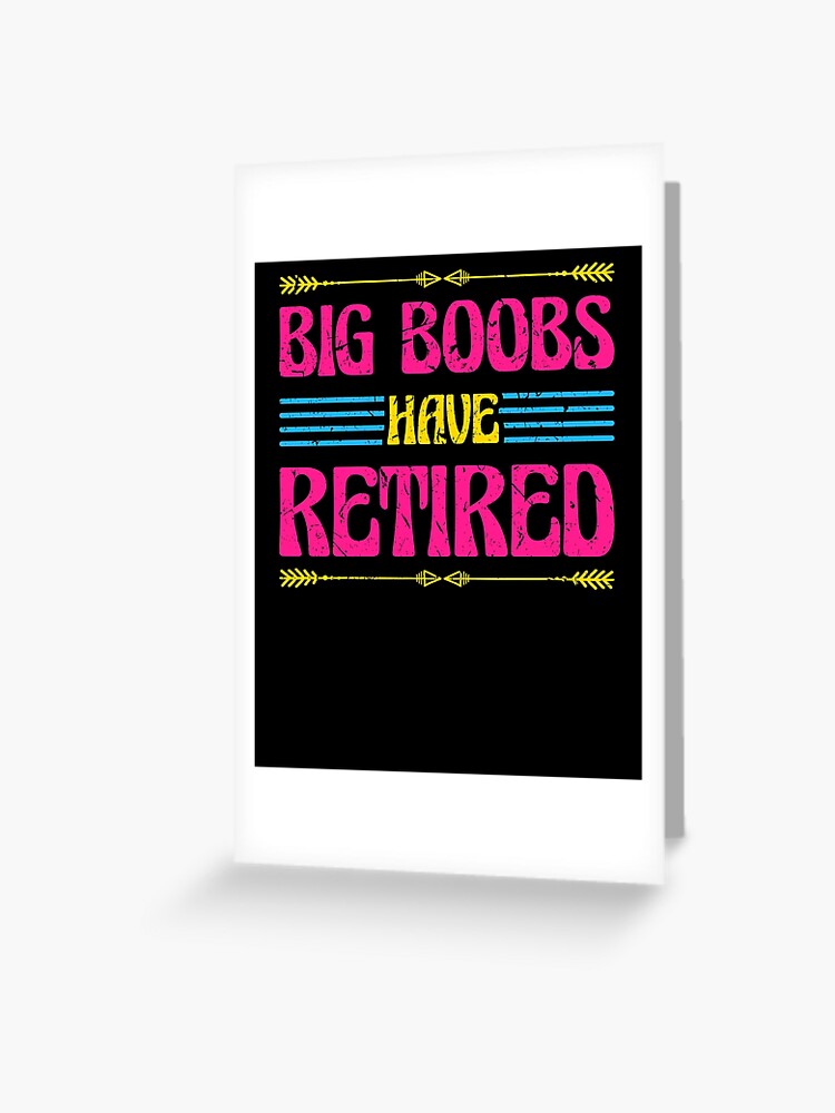Saggy Boob: Funny Blank Greeting Card for Women