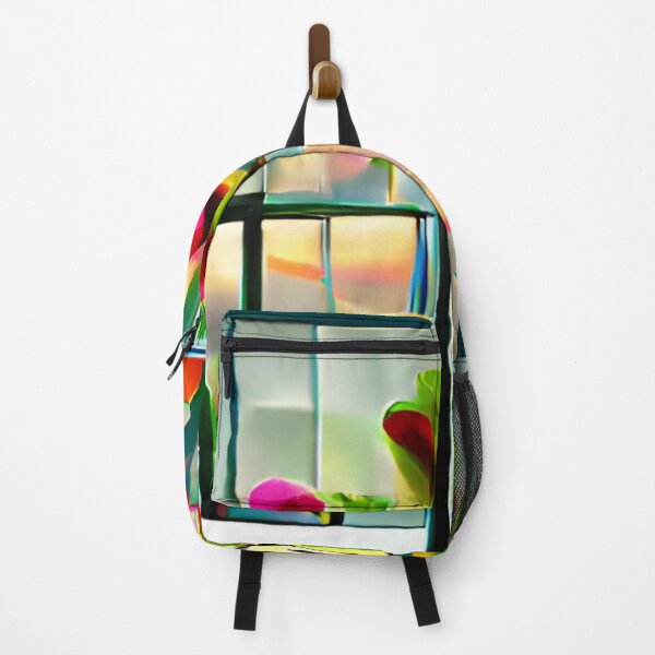 Item preview, mid-century flowers in window original art designed and sold by Surrealarts727.