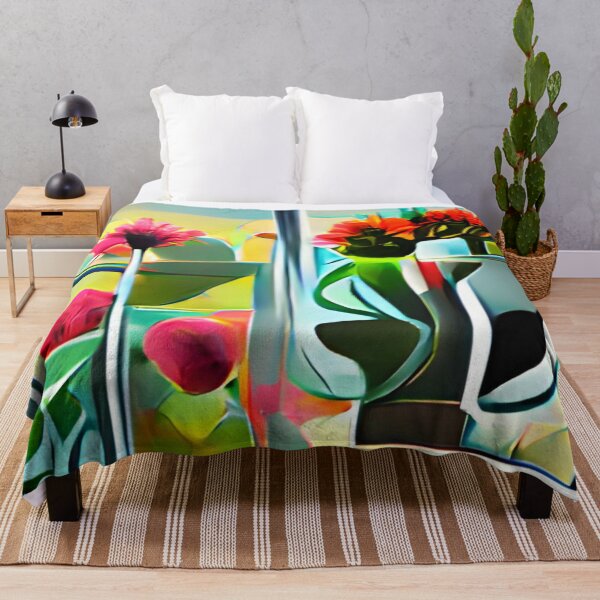 Item preview, mid-century flowers in window original art designed and sold by Surrealarts727.