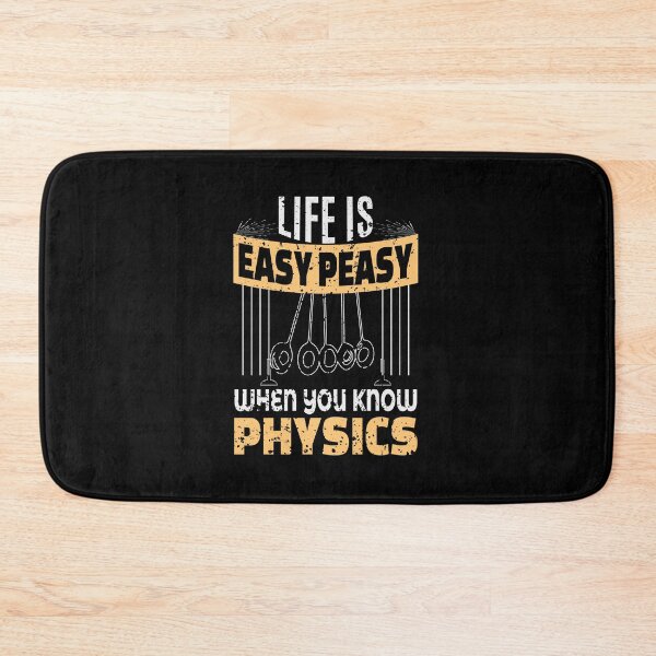 Item preview, life is easy peasy when you know physics, funny physics t shirt, back to school gift, physics lover, physics teacher, physics student, physics quote designed and sold by RedArtsDesign.