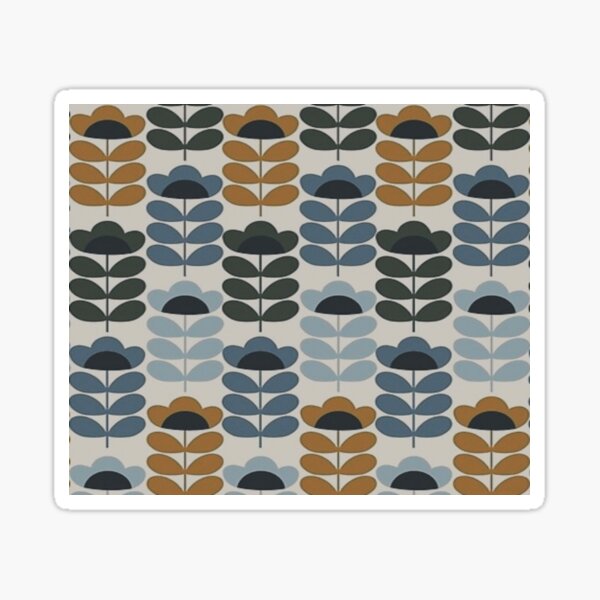 "orla kiely multi stem flowers,orla kiely colorful flowers design " Sticker for Sale by
