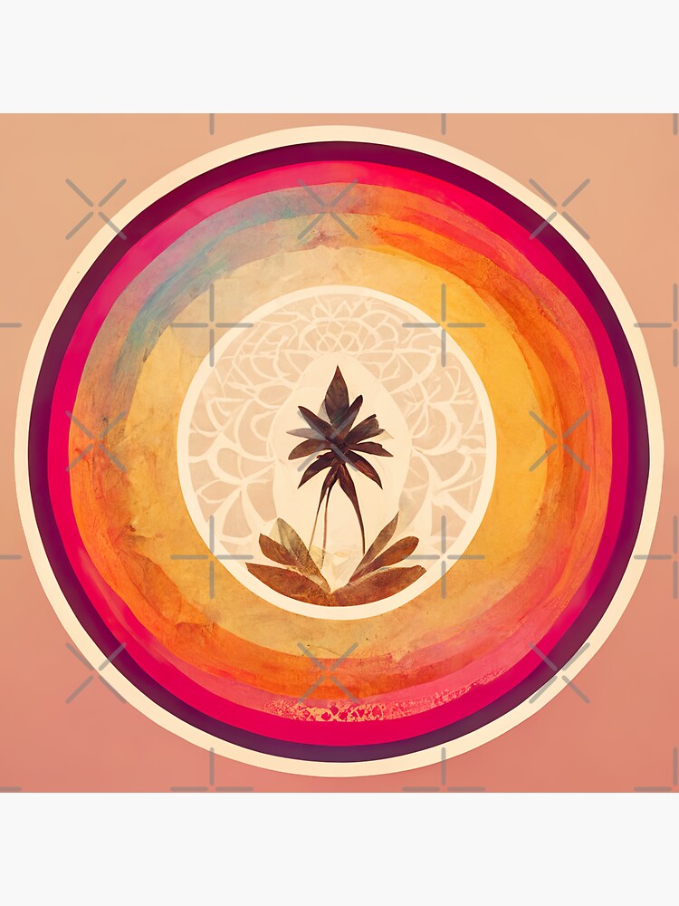 "Boho Palm Tree Aura" Sticker for Sale by BohoHaven Redbubble