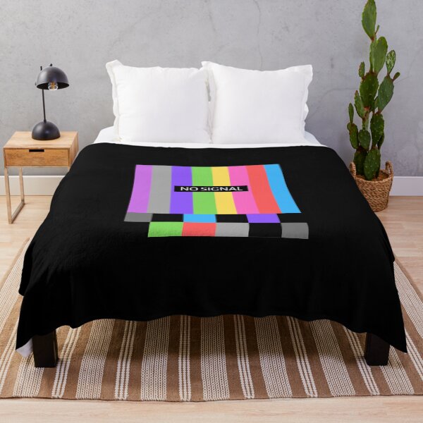 Tv No Signal Throw Blankets for Sale Redbubble