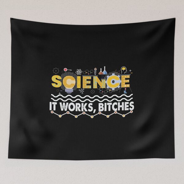 Item preview, Science It Works, Bitches, funny physics t shirt, back to school gift, physics lover, physics teacher, physics student, physics quote designed and sold by RedArtsDesign.