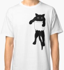 Hang loose black cat pocket art Classic T-Shirt