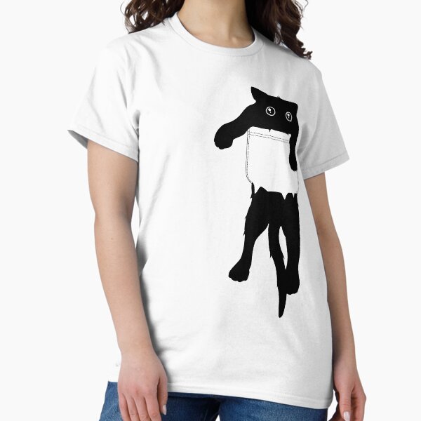Item preview, Hang loose black cat pocket art designed and sold by masatomio.