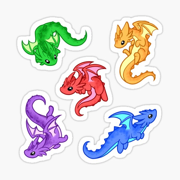 Gem Dragon Pattern Sticker