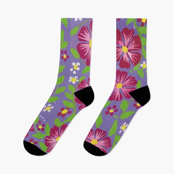 Item preview, Mexican hot pink lilac background boho chic flower market bold interior design designed and sold by T-Mex.