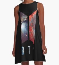 BTS nebula new logo A-Line Dress