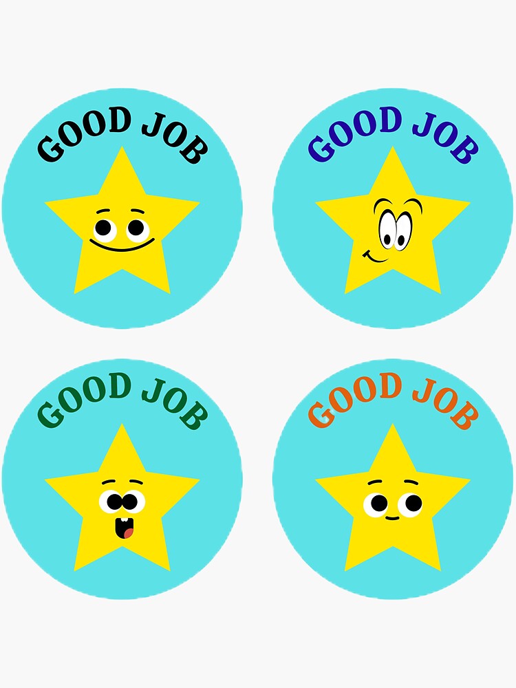 Good Job The Best Teacher Star Design Sticker For Sale By Bestteacher