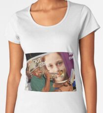 Playing His Trumpet As A Bus Goes By Women's Premium T-Shirt