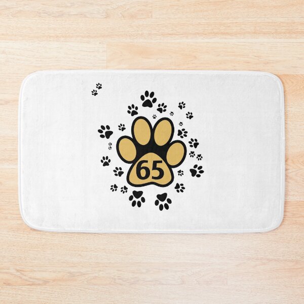 Item preview, 65 - number with animal paw pattern designed and sold by MadandMean.