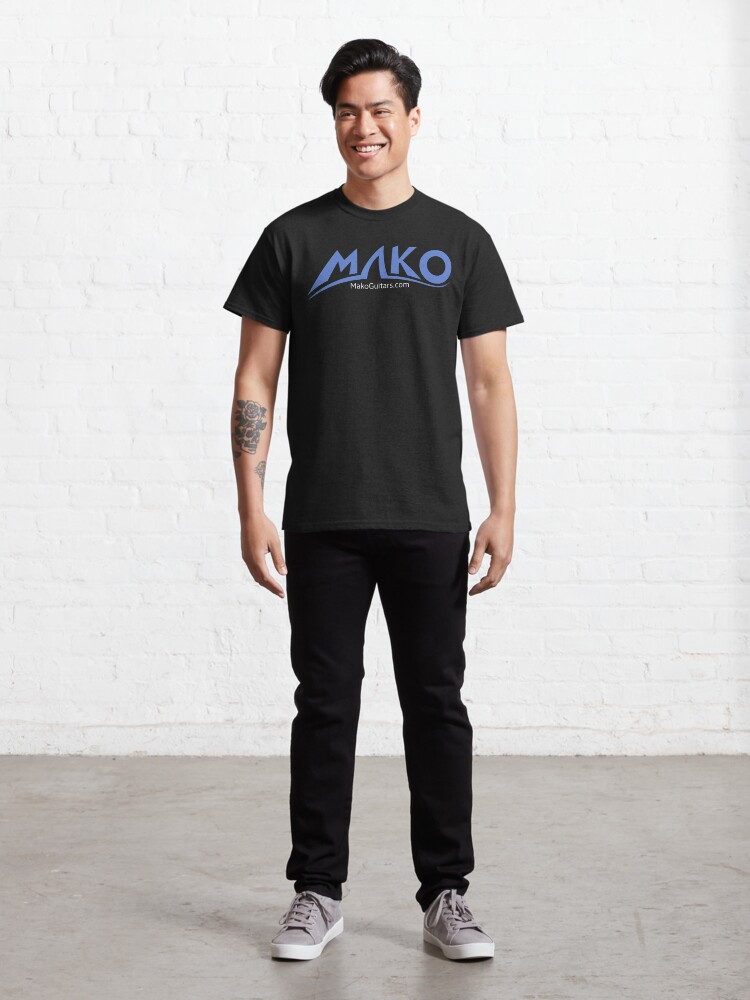 Thumbnail 3 of 7, Classic T-Shirt, Mako guitars modern logo for vintage guitar fans (03) designed and sold by Regal-Music.
