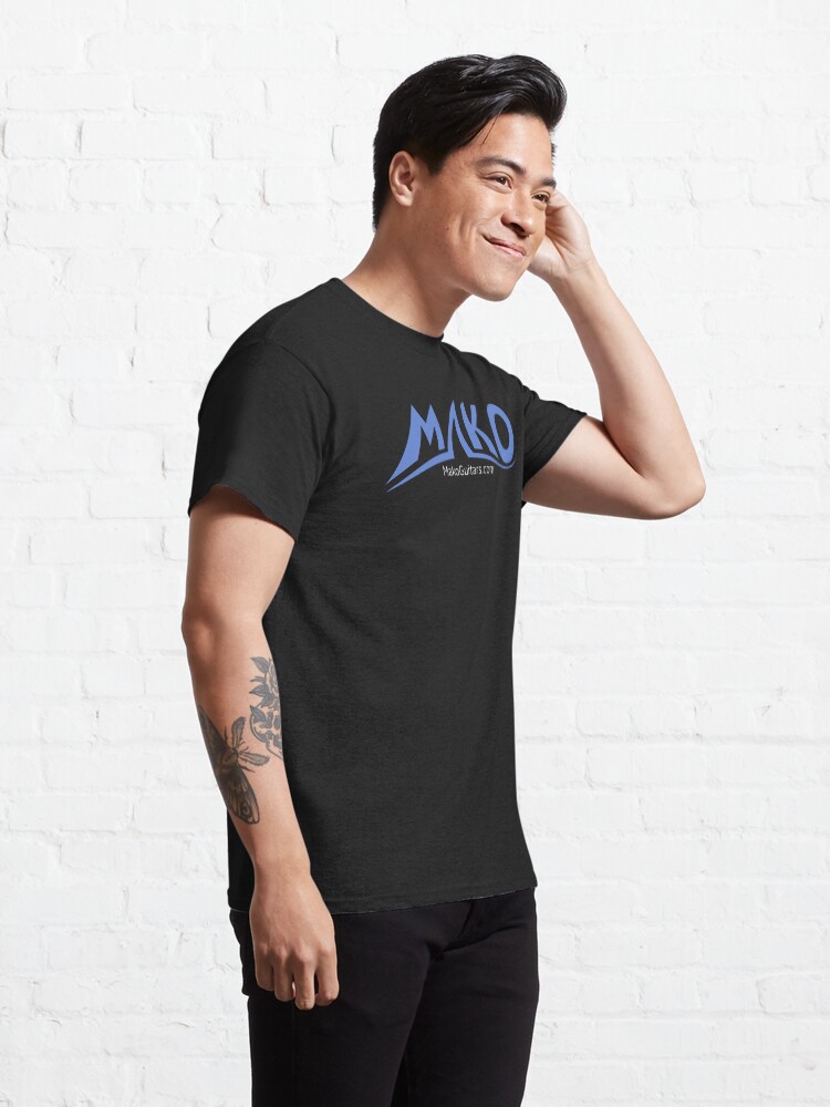 Thumbnail 5 of 7, Classic T-Shirt, Mako guitars modern logo for vintage guitar fans (03) designed and sold by Regal-Music.