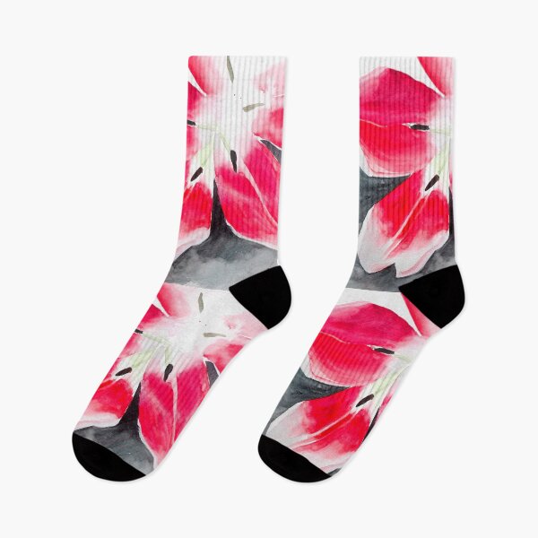 Artikelvorschau, Rosa und rote Tulpen-Aquarell-Malerei entworfen und verkauft von julyperson.
