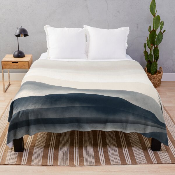 Item preview, Mountain in Blue and Beige designed and sold by ArticraftShop.