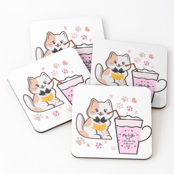Item preview, My Coffee and I are having a moment cat  designed and sold by ShamanCanvas.