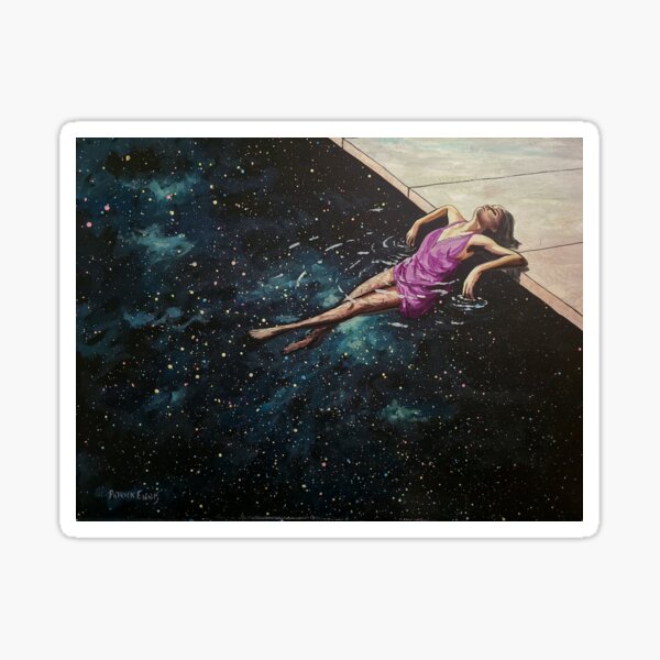pool side in the universe Sticker