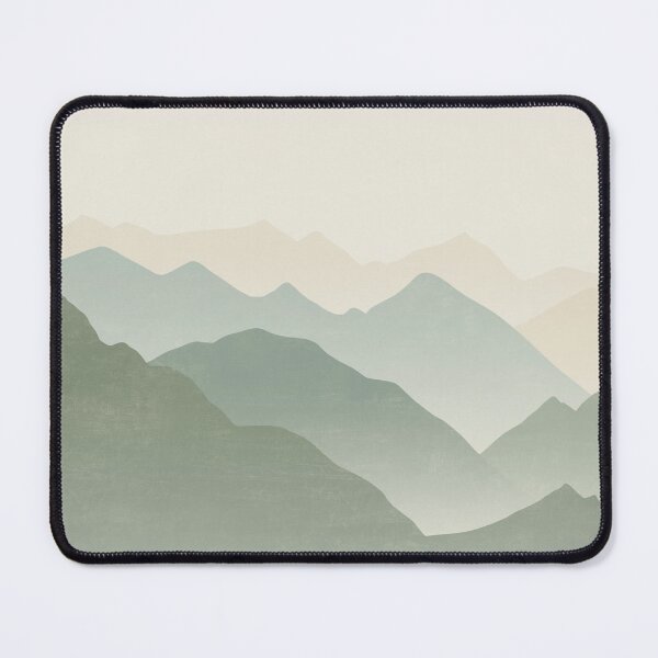 Item preview, Mountain in Sage Green and Beige designed and sold by ArticraftShop.