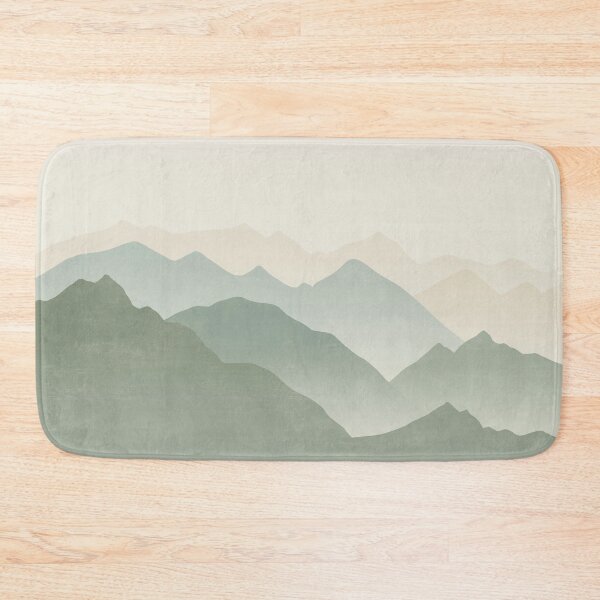 Item preview, Mountain in Sage Green and Beige designed and sold by ArticraftShop.
