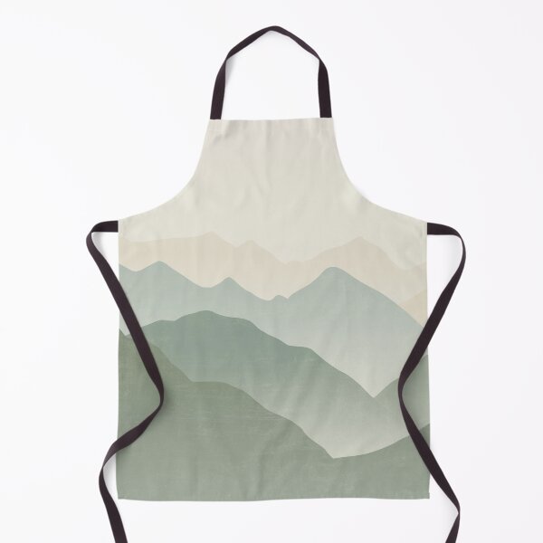 Item preview, Mountain in Sage Green and Beige designed and sold by ArticraftShop.