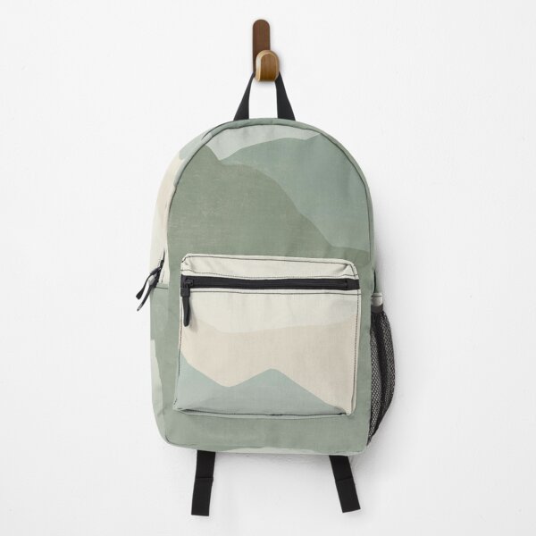 Item preview, Mountain in Sage Green and Beige designed and sold by ArticraftShop.