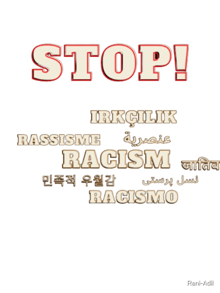 Thumbnail 3 of 3, Scarf, Stop Racism designed and sold by Rani-Adil.