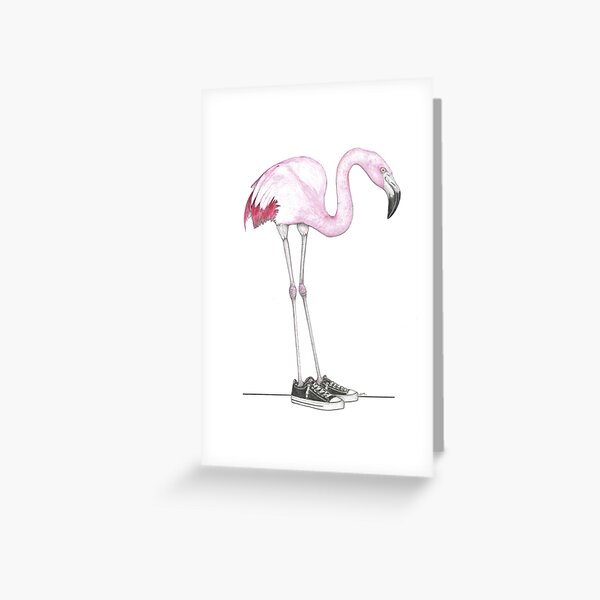 Item preview, Flamingo in No-tie Low Tops designed and sold by JimsBirds.